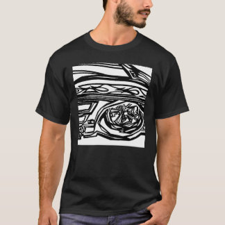 camiseta preta B&W com corvette B&W