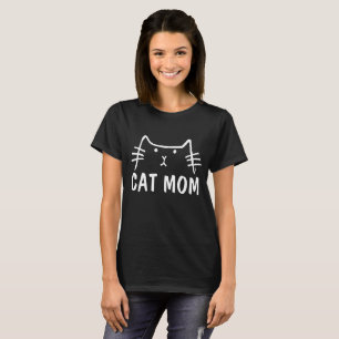 Camiseta preta CAT MOM