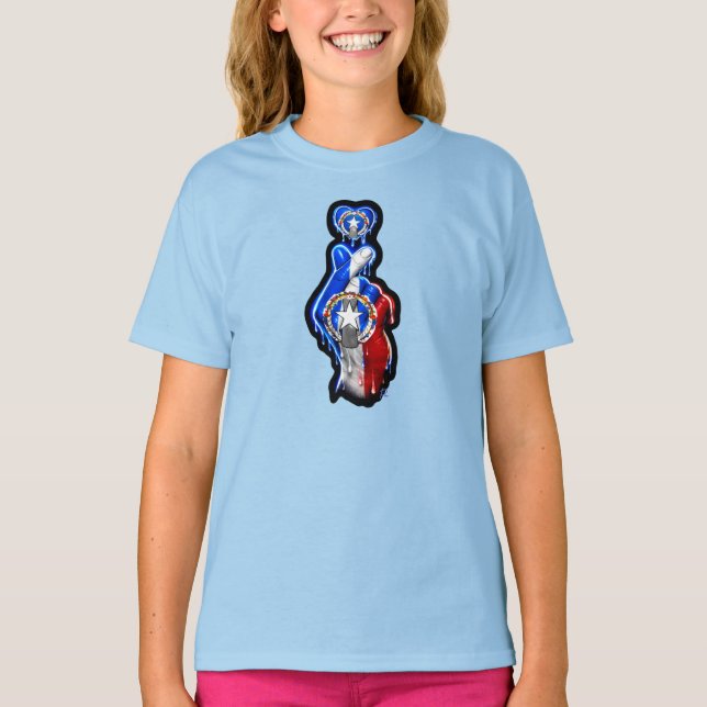 Camiseta Preta CNMI Finger Heart Black-Out (Frente)