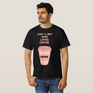 Camiseta Preta com Desenho de Café