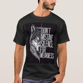 Camiseta preta com desenho de lobo