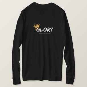 Camiseta preta com desenho dourado