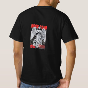 Camiseta Preta com Estampa Gráfica do Anjo da Band