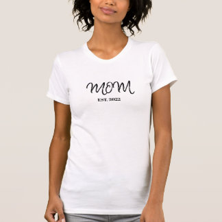 Camiseta Preta com Letra Estabelecida Mãe