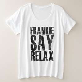 Camiseta preta com letras Women's Frankie Say Rela