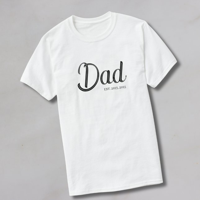 Camiseta Preta com Letreiro de Pai Estabelecido (Criador carregado)