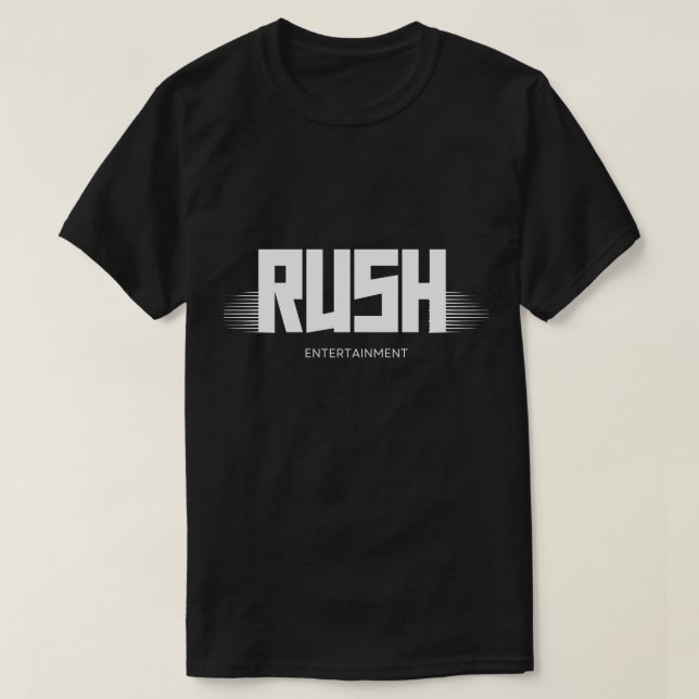 Camiseta Preta com Logotipo da Modern Rush Enterta (Frente do Design)