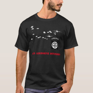 Camiseta preta da 82ª Divisão Aerotransportada