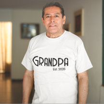 Camiseta Preta de Avô Estabelecido com Fonte Grung