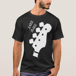 Camiseta preta de baixo de jazz
