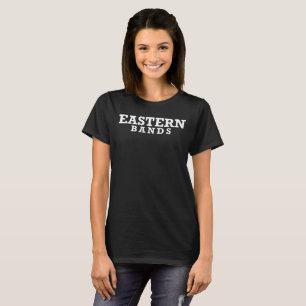 Camiseta preta de bandas do leste feminino com águ