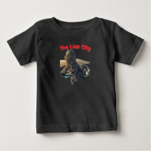 Camiseta preta de bebê do Merlion de Singapura A C