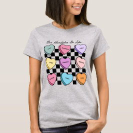 Camiseta Preta de Coração de Bala para o Dia dos N
