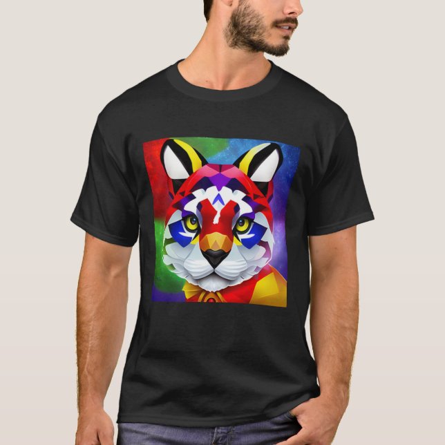 Camiseta preta de Gato de Alexandre (Frente)