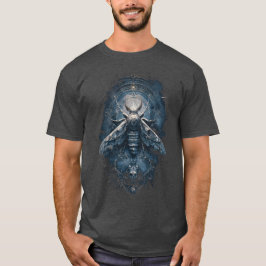 Camiseta Preta de Geometria Sagrada e Mariposa Ocu