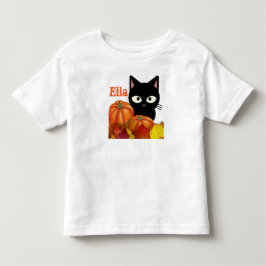 Camiseta preta de Halloween para crianças pequena