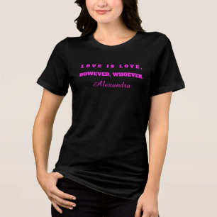 Camiseta Preta de Mês do Orgulho com Nome Personal