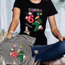 Camiseta Preta de Natal Personalizável para a Famí