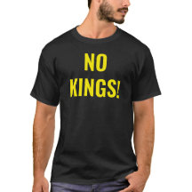 Camiseta Preta de Protesto Sem Reis