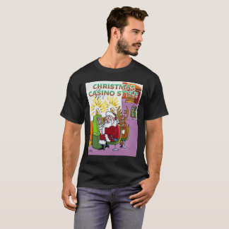Camiseta preta do estilo Casino de Natal