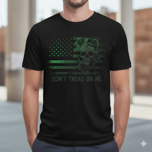 Camiseta Preta Don't Tread On Me Gadsden Flag