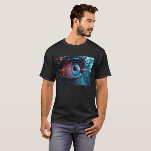 Camiseta preta dos olhos quânticos
