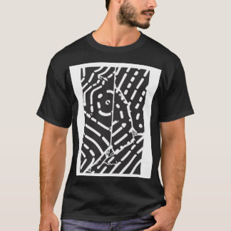 Camiseta Preta e Branca Abstrata