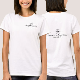 Camiseta Preta e Branca com Nome do Funcionário e