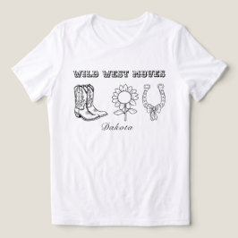 Camiseta Preta e Branca Western Wild West Moves
