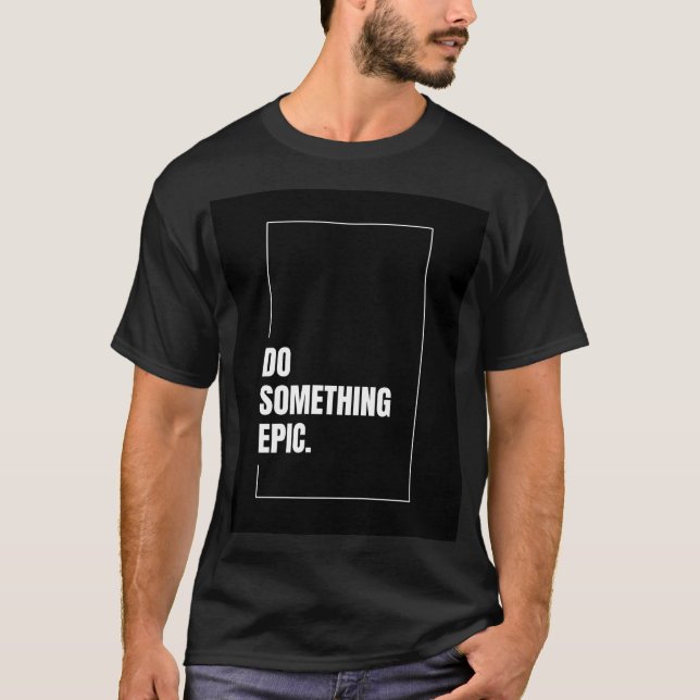 camiseta preta elegante para homens (Frente)