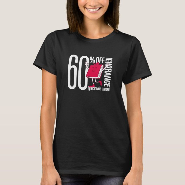 Camiseta preta elegante para mulheres com Anti-Ign (Frente)