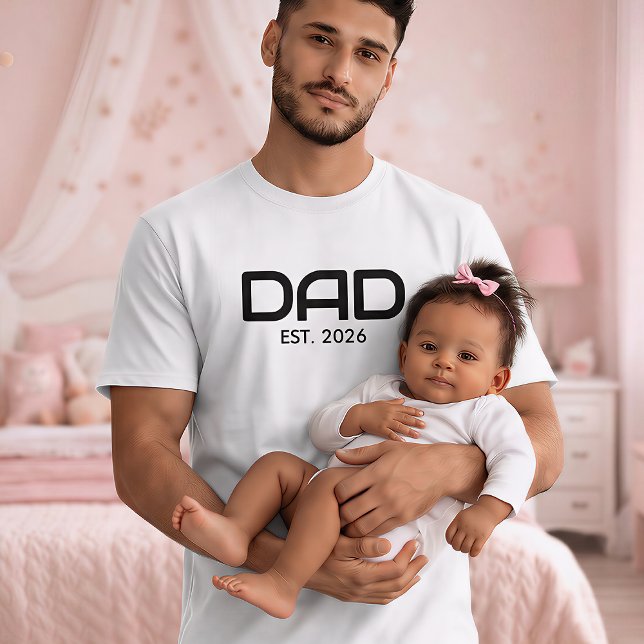 Camiseta Preta Estabelecida para Pai com Letras Ne (Criador carregado)