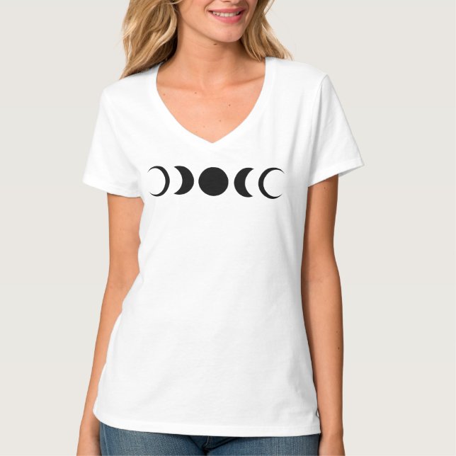 Camiseta preta feminina com eco (Frente)