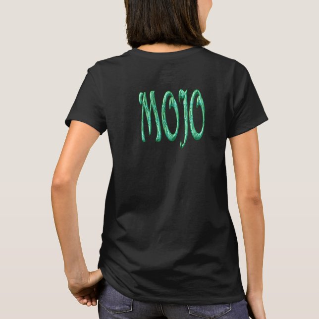 camiseta preta feminina Mojo costas (Verso)