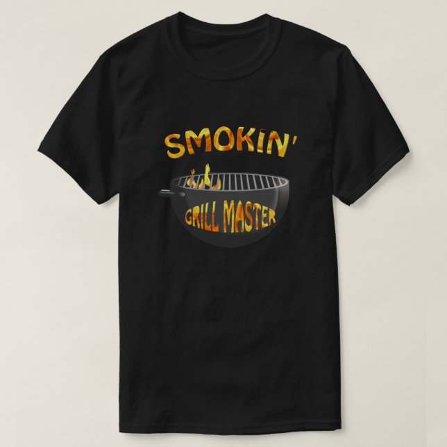 Camiseta Preta Fumaça Grill Master (Frente do Design)