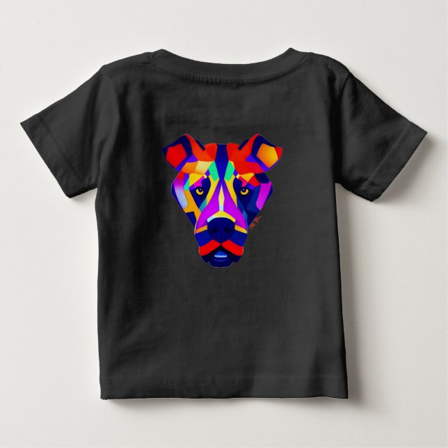 Camiseta preta infantil costas de Alexander's Dog  (Verso)