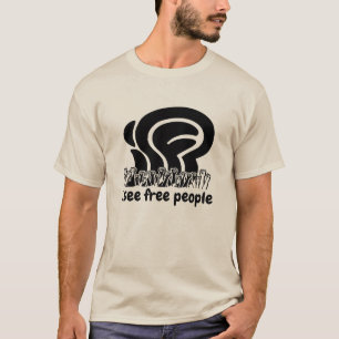 Camiseta preta isfp Eu vejo os punhos livres da liberdade d