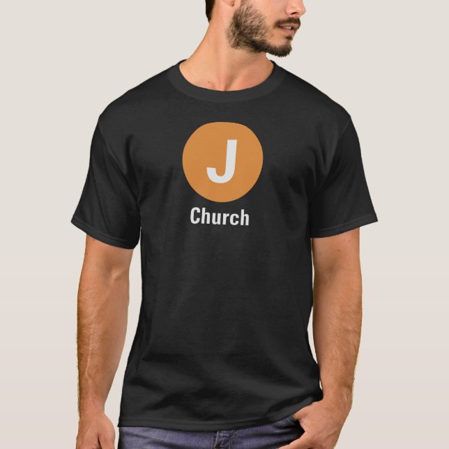 Camiseta preta J Church (Frente)