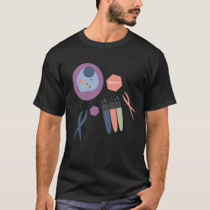 Camiseta Preta Laboratório de Células Aula de Biol