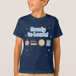 Camiseta Preta Legal de Volta às Aulas para Menino