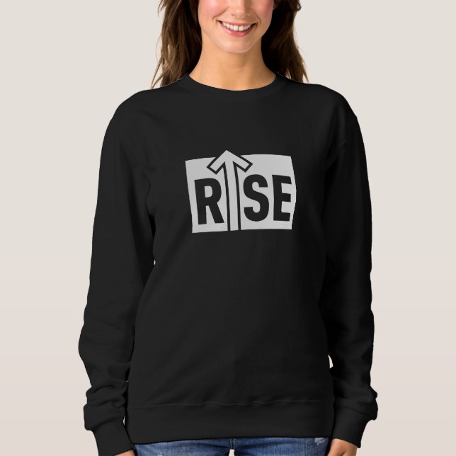 Camiseta Preta Limpa e Tipográfica Uplifting Rise (Frente)