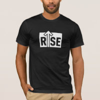 Camiseta Preta Limpa Tipográfica Uplifting Rise