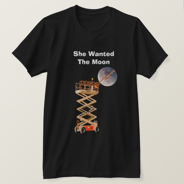 Camiseta Preta Lua Preta (Frente do Design)