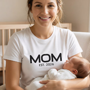 Camiseta Preta Mãe Estabelecida em Negrito