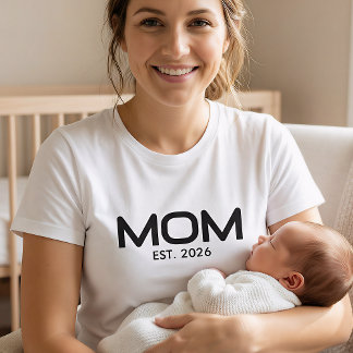 Camiseta Preta Mãe Estabelecida em Negrito