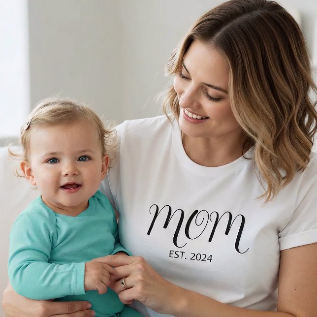 Camiseta Preta Mãe Estabelecida Rascunho (Criador carregado)