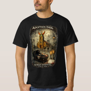 Camiseta Preta Masculina Adoção Falha Valor