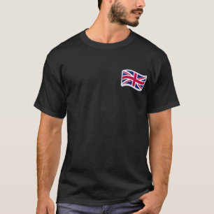 Camiseta preta masculina com Union Jack