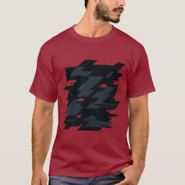 Camiseta Preta Masculina de Arte Glitch