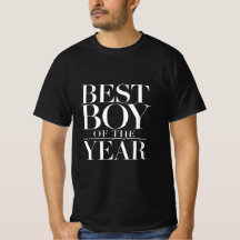 Camiseta preta masculina de Melhor Rapaz do Ano Mi
